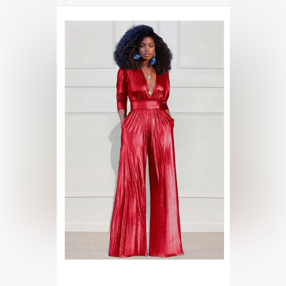 Loragal Red metallic jumpsuit